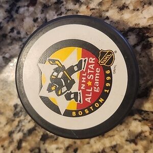 NHL All star game Boston 1996 hockey puck
